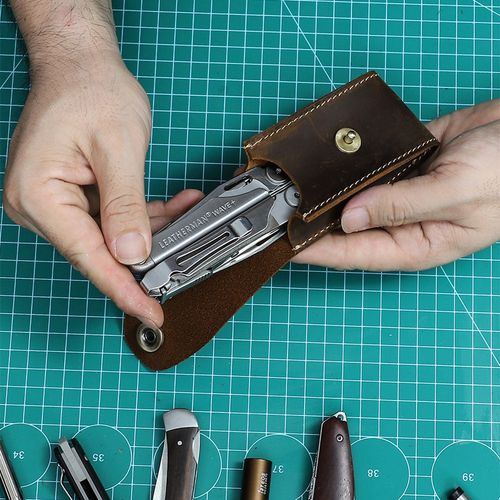 Leather EDC Organizer Sheath Multitool Case Belt Holster-Tool Clip Pouch — image 15