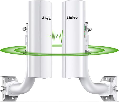 Gigabit Wireless Bridge,5.8G 3KM Point to Point WiFi Bridge Outdoor with Bracket — image 1