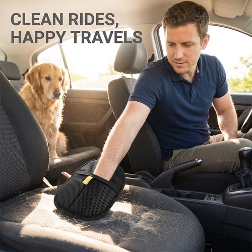 Pet Hair Remover Glove Reusable Electrostatic for Dog Cat Sofa Carpet Car Seat — image 7