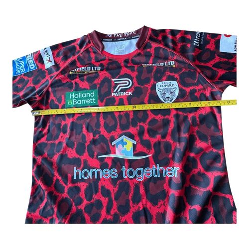 Leigh Leopards Rugby League Home Shirt 2024 - Patrick Medium Red Jersey Top — image 13