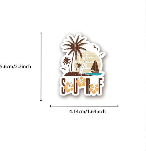 Surfing Stickers 100PCS, Summer Water Sports Stickers for Surfboard — image 6