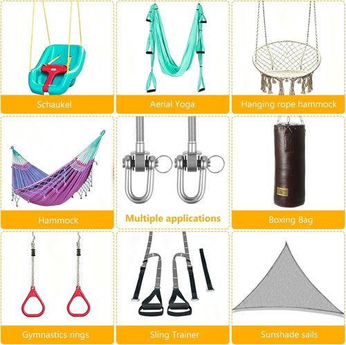 2 Pcs Heavy Duty Swing Hangers Hooks with 235 mm x 180 x 40 mm, Silvery — image 6