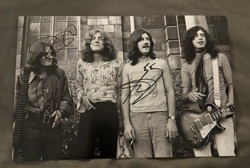 Led Zeppelin Signed By The Whole Band Obtained At The Royal Albert Hall