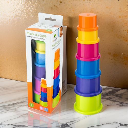 6pcs Stacking Cups Baby Toddler Toys Colourful Building Blocks Nesting Sorting — image 2