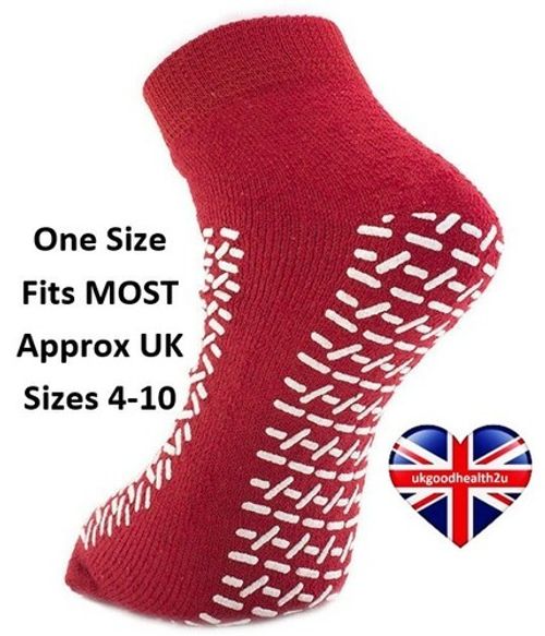HOSPITAL SOCKS FALLS PREVENTION MEDICAL GRIP MOBILITY AID MEDLINE **ALL SIZES**