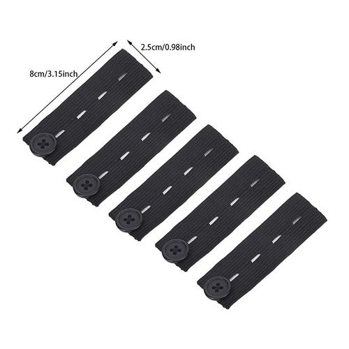 5PCS Adjustable Waist Extenders Elastic Button Expanders for Jeans Pants Belt — image 4