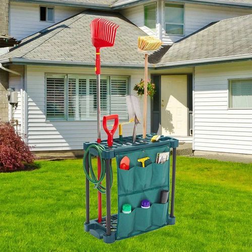 Heavy Duty Garden Tool Organizer Rack Storage Holder Rake Garage Equipments UK — image 8