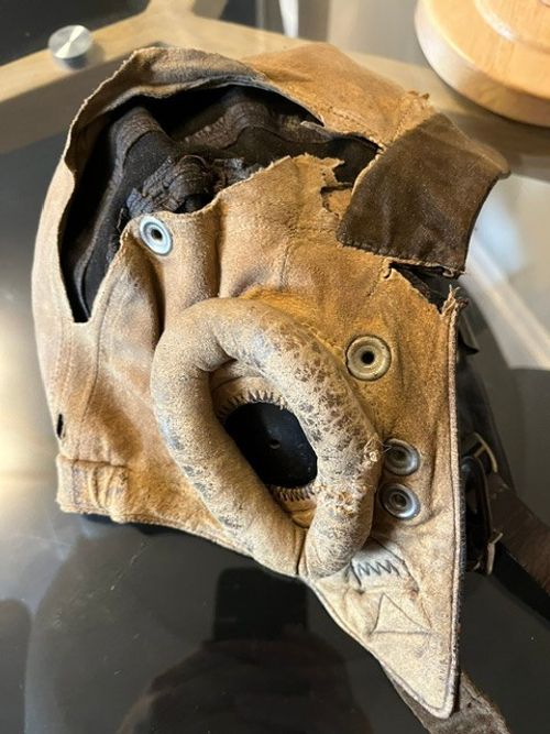 WW2 RAF First Pattern C Type Leather Flying Helmet Aircrew Pilot Original — image 13