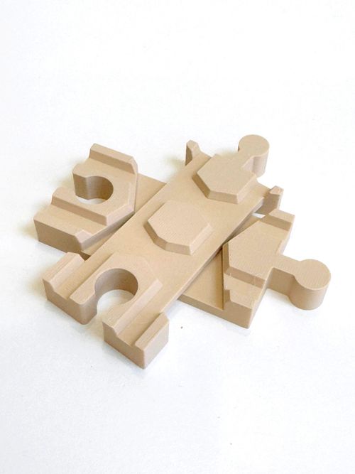 8pc Wooden Train Track Expansion Pack Flexi Track Junctions Connectors Fits Brio — image 6