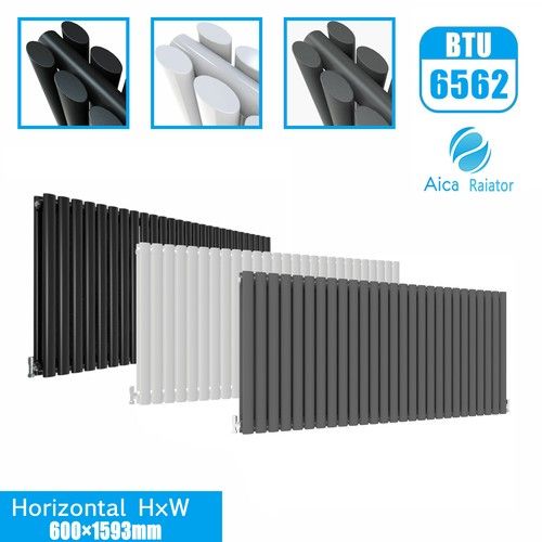 Designer Horizontal Vertical Radiator Flat Panel Oval Column Central Heating
