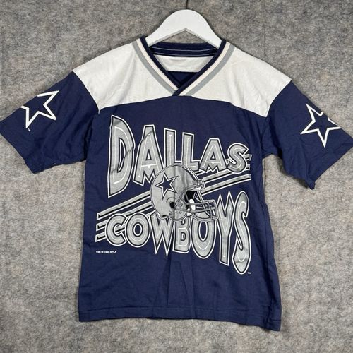 Vintage 90s Kids Dallas Cowboys Jersey Shirt Size L? 15x21 1996 NFL Cut Tag — image 1