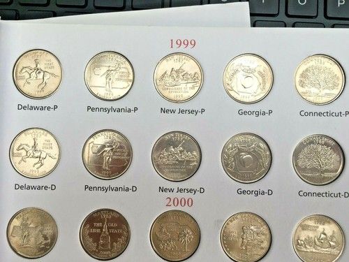 1999-2009, USA 50 State & Territories Commemorative Quarters 25 Cent-D&P Mints