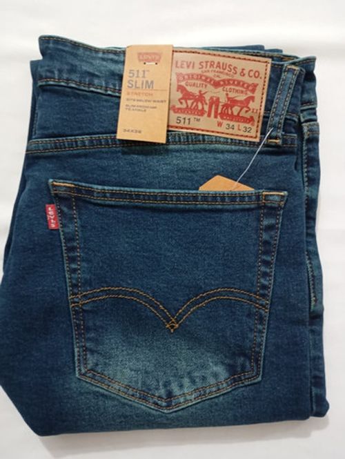 Levi's 511 Men's Slim Fit Greenish Blue Jeans Denim New with Tags All Sizes