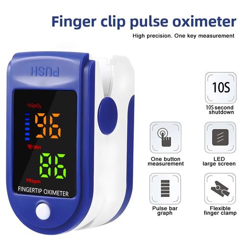 Finger Pulse Oximeter Blood Oxygen Saturation Meter SpO2 Heart Rate Monitor UK — image 3