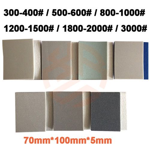 300#~3000# Fine Grit Flexible Wet & Dry Abrasive Sanding Foam Sponge Sand Pad