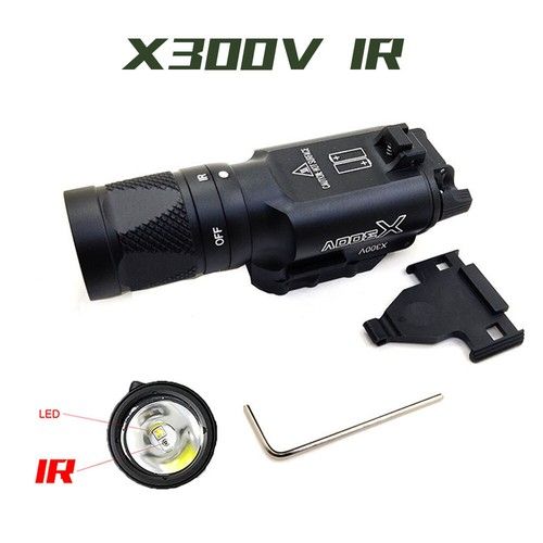 SOTAC X300V IR Flashlight Tactical Pistol Light LED & IR Lighting Fit 20mm Rail