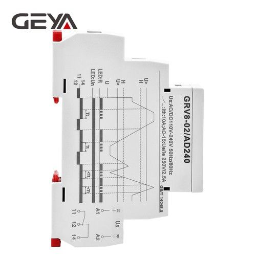 GEYA DC/AC12-240V Single Phase Over Under Voltage Monitoring Sensitive Relay 