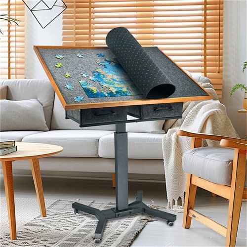 1500Pcs Jigsaw Puzzle Table Storage Board 2-Drawer & 4-Level Adjustable Tilting — image 6