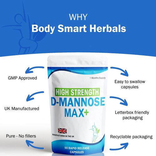 D Mannose 90 Capsules Supports Healthy Urinary Tract Cystitis Relief UTI Bladder — image 3