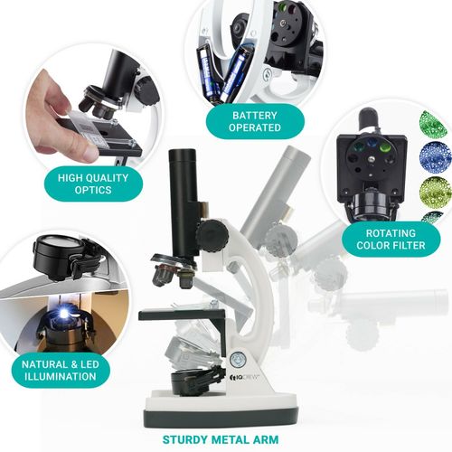 IQCREW by Amscope 120X-1200X Kid's 85+ Piece Microscope Kit + Camera + Software — image 2