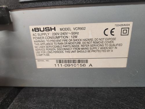 Bush VCR902 VHS Video Recorder/ Player With Remote Control TESTED  — image 13