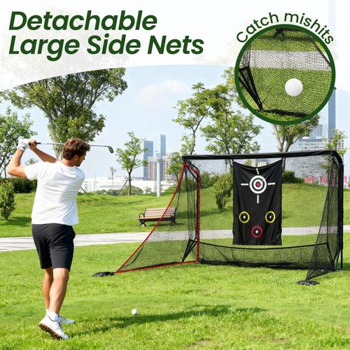 10x7ft Golf Practice Net w/ Target Cloth Driving Golf Hitting Training Net- — image 7