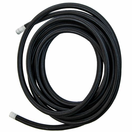 AN10 10AN Nylon Stainless Steel Braided Fuel Oil Gas Air Line Hose Pipe 6 Meters — image 1