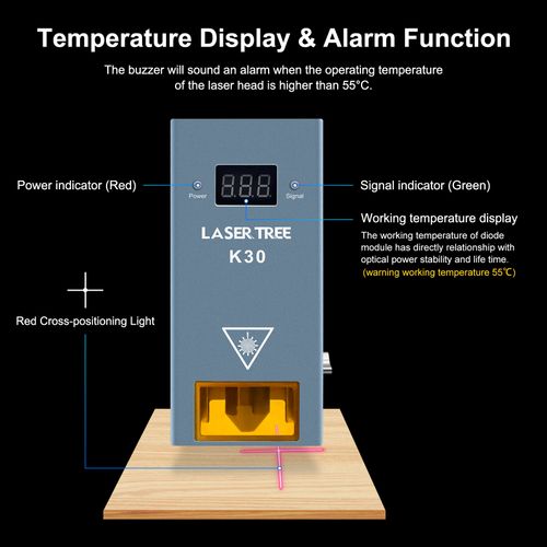 K30 30W Optical Power Laser Module Head for Engraver Cutting DIY — image 3