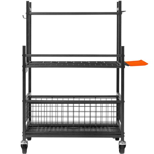 VEVOR Garden Tool Storage Rack with Wheels Garage Organizer 16 Slots with Hooks — image 9