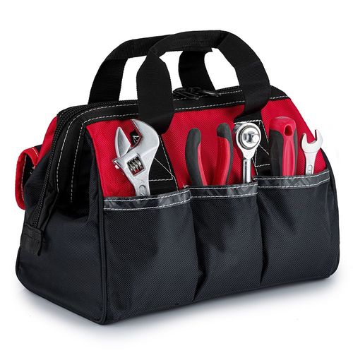 Tool Bag Red ToughHub 12" Work Durable Heavy Duty Multi Pockets Tools Organizer — image 4