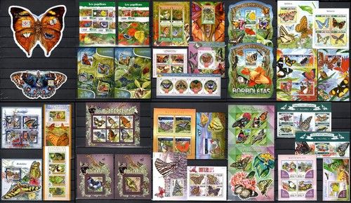 BUTTERFLIES - 65 sheets (2015) MNH Collection [4] FREE SHIPPING #CNA242