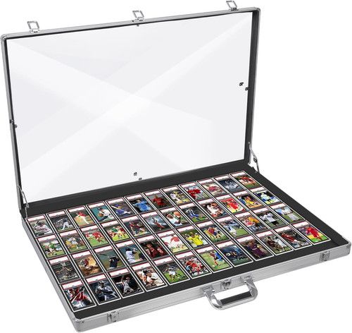 34''×22'' Large Lockable Aluminum Trading Card Display Case Card Show Essential