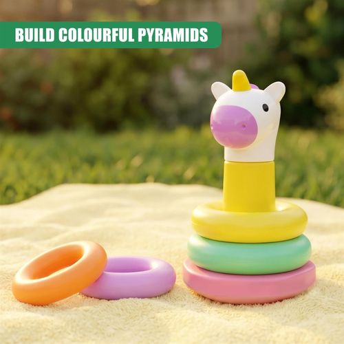 Una The Unicorn Baby Stacking Rings Montessori Toy Ring Stacker Toddler Activity — image 5