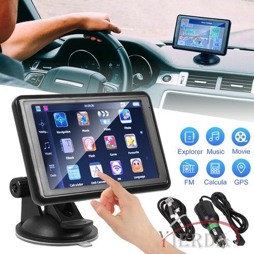 8G 5'' GPS Sat Nav Navigation Car Truck HD Touch Screen UK GB Maps Free NEW!