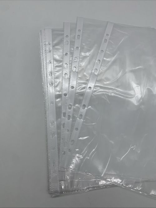 A4 Heavy Duty Clear Plastic Wallets Punched Pockets 11-Hole Poly Sleeves Filing — image 22