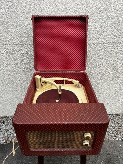 Vintage 1956 Collaro RC-456 Record Player & Instructions-Spares Or Repair