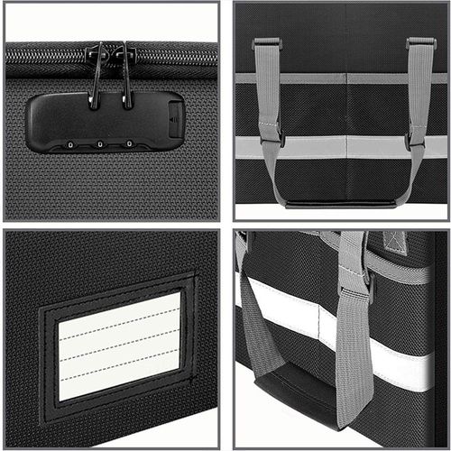 Fireproof Document Box with Locks File Storage Organizer Box Waterproof Safe Bag — image 7