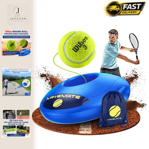 MOVEMATE Tennis-Trainer Set with Wilson® Tennis Ball | 25 centimeters, blue