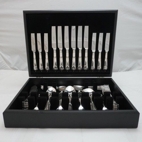 ALBANY Design Chinacraft London Silver Service 62 Piece Canteen of Cutlery Set