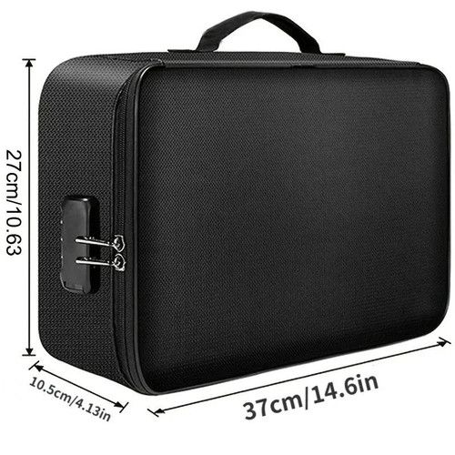 Fireproof Waterproof Document Box with Lock Expandable File Storage Box