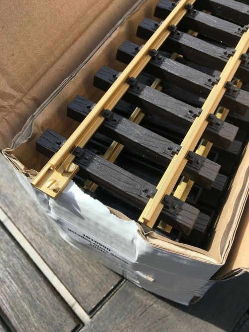 Train Line 10x90cm Straight Track (Brass) Fits To LGB With Schraubverbindern — image 2
