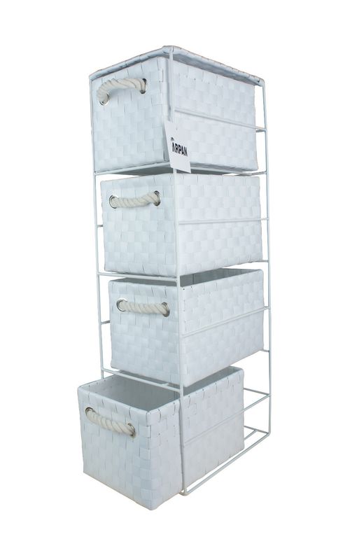 WHITE  2 or 4 Drawer Polypropylene Tower Storage Unit - Home Storage/Office — image 5
