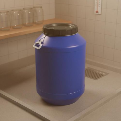 60L Blue Plastic Container Thickened Body Plastic Barrel with Lid Leakproof — image 4