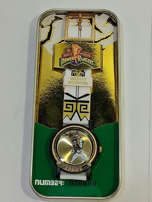☆Vintage☆ Mighty Morphin Power Rangers White Ranger Watch Tommy Oliver Saban... — image 2