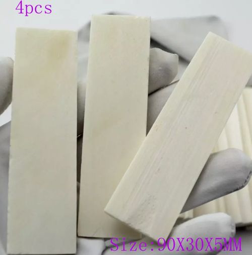 4PCS Bovine Bone Knife Handle Scales Slabs DIY Making Material 90X30X5MM — image 1