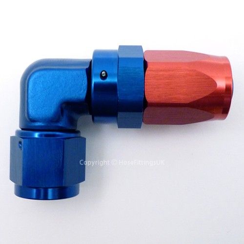 AN-10 10AN JIC 90 Degree Swivel FORGED FAST FLOW Fuel Oil Braided Hose Fitting