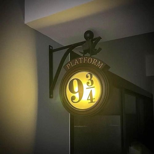 3D Harry Potter Hanging 9 3/4 Night Light Wall Lamp Platform Hogwartsed Gift New — image 5