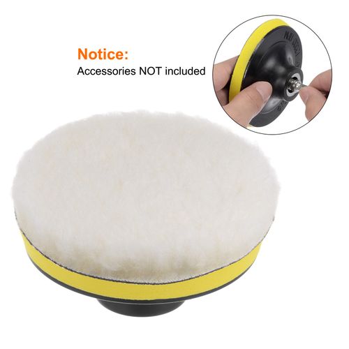 6pcs Wool Buffing Pads 6 Inch Polishing Pad Polishing Buffing Pad Hook and Loop — image 5