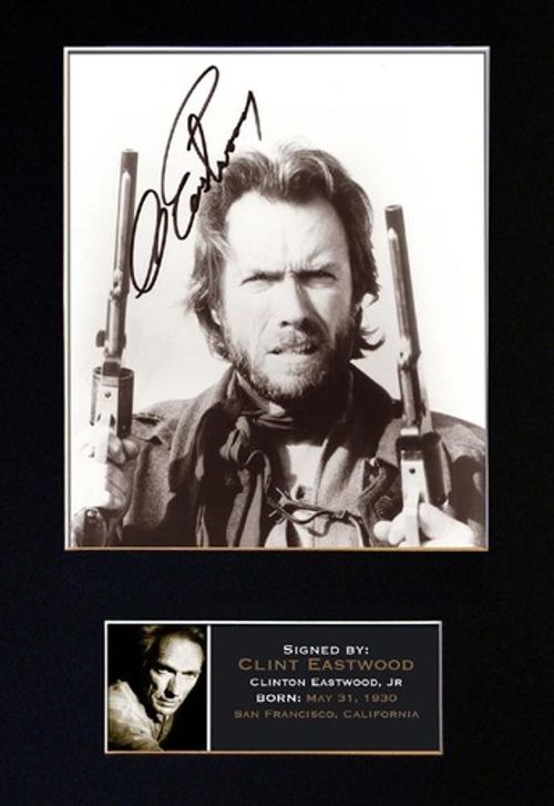 CLINT EASTWOOD Mounted Signed Photo Reproduction Autograph Print A4 5