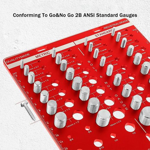 Nut and Bolt Thread Checker 34 Thread Identifier Gauge Inch Metric Screw NEW — image 6